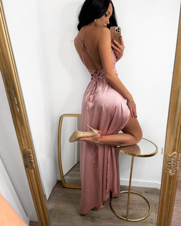 różowa sukienka damska