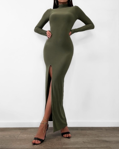 sukienka khaki elegancka