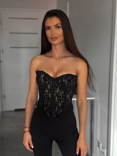 Czarny gorset