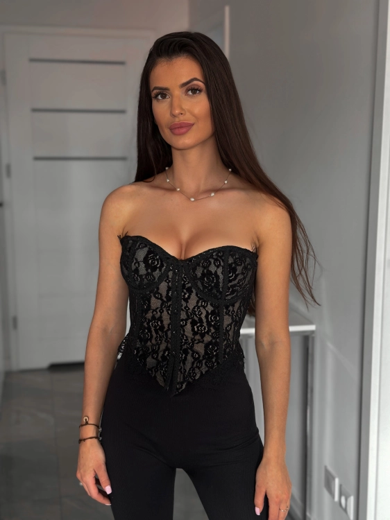 Czarny gorset